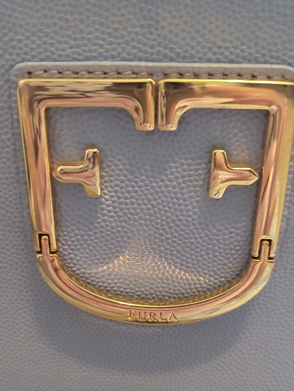 Furla Brava Mini Crossbody Bag In Bluish Purple EUC - Picture 2 of 15